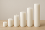 Collectiggles Premium White Pillar Candle Set – Set of 6 - Collectiggles