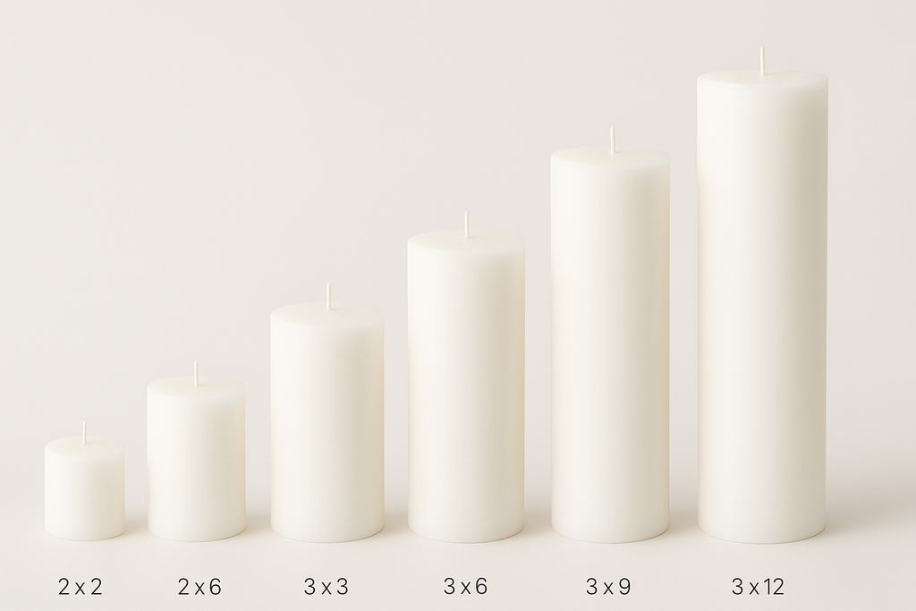 Collectiggles Premium White Pillar Candle Set – Set of 6 - Collectiggles