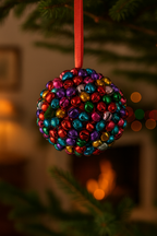 Festive Multicolor Jingle Bell Ornament - Set of 3 - Collectiggles