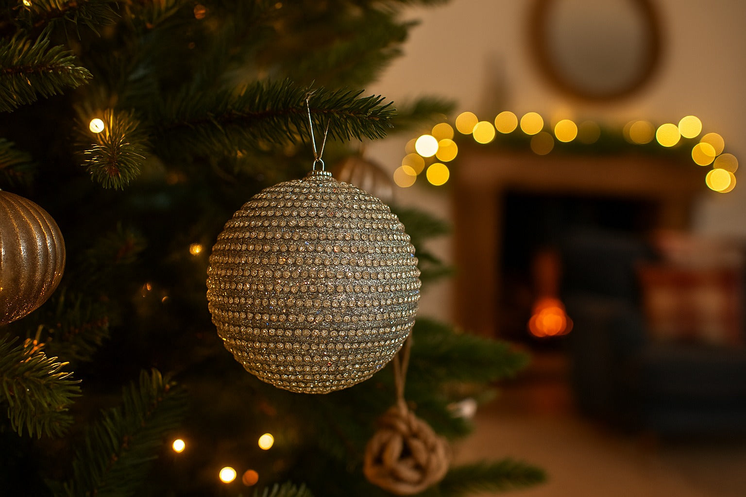 Opulent Diamond-Crusted Bauble Ornament - Collectiggles